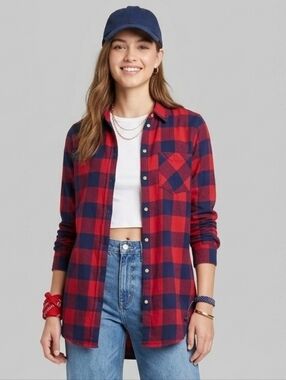 ONLY - Rock It Loose Plaid Button Down